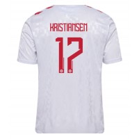 Camisa de Futebol Dinamarca Victor Kristiansen #17 Equipamento Secundário Europeu 2024 Manga Curta